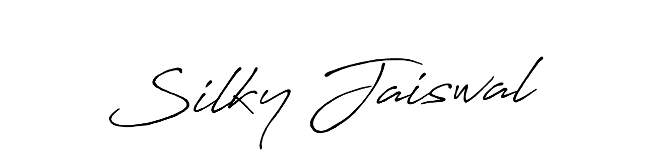 Make a beautiful signature design for name Silky Jaiswal. With this signature (Antro_Vectra_Bolder) style, you can create a handwritten signature for free. Silky Jaiswal signature style 7 images and pictures png