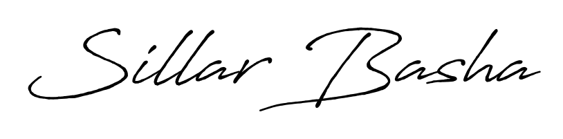 Use a signature maker to create a handwritten signature online. With this signature software, you can design (Antro_Vectra_Bolder) your own signature for name Sillar Basha. Sillar Basha signature style 7 images and pictures png