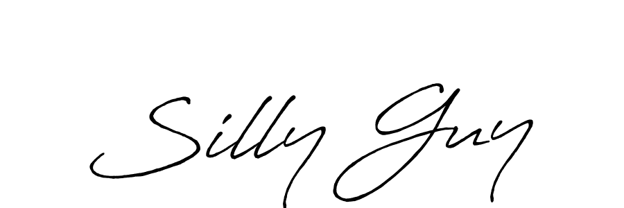 Use a signature maker to create a handwritten signature online. With this signature software, you can design (Antro_Vectra_Bolder) your own signature for name Silly Guy. Silly Guy signature style 7 images and pictures png