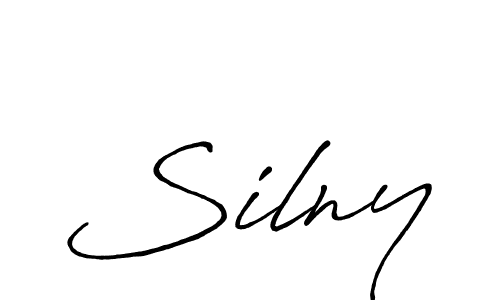 Design your own signature with our free online signature maker. With this signature software, you can create a handwritten (Antro_Vectra_Bolder) signature for name Silny. Silny signature style 7 images and pictures png