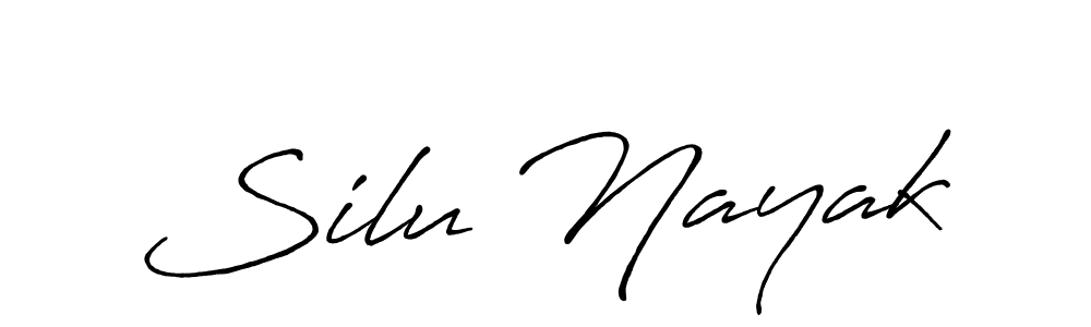 How to make Silu Nayak signature? Antro_Vectra_Bolder is a professional autograph style. Create handwritten signature for Silu Nayak name. Silu Nayak signature style 7 images and pictures png