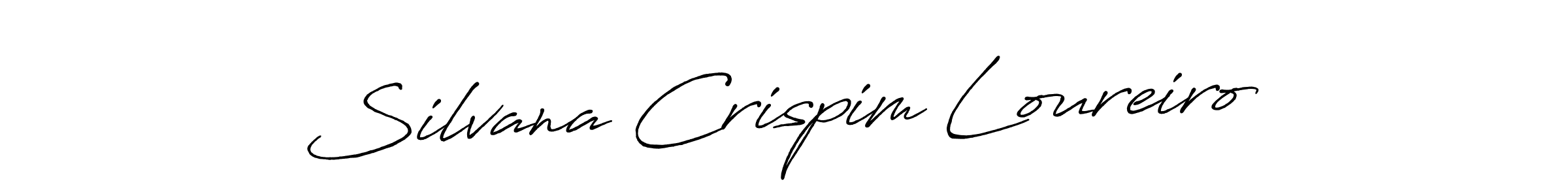 Make a beautiful signature design for name Silvana Crispim Loureiro. With this signature (Antro_Vectra_Bolder) style, you can create a handwritten signature for free. Silvana Crispim Loureiro signature style 7 images and pictures png