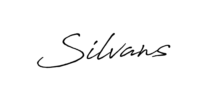 Similarly Antro_Vectra_Bolder is the best handwritten signature design. Signature creator online .You can use it as an online autograph creator for name Silvans. Silvans signature style 7 images and pictures png