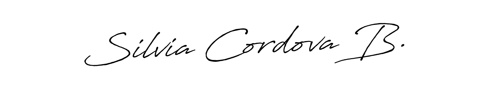 How to make Silvia Cordova B. signature? Antro_Vectra_Bolder is a professional autograph style. Create handwritten signature for Silvia Cordova B. name. Silvia Cordova B. signature style 7 images and pictures png