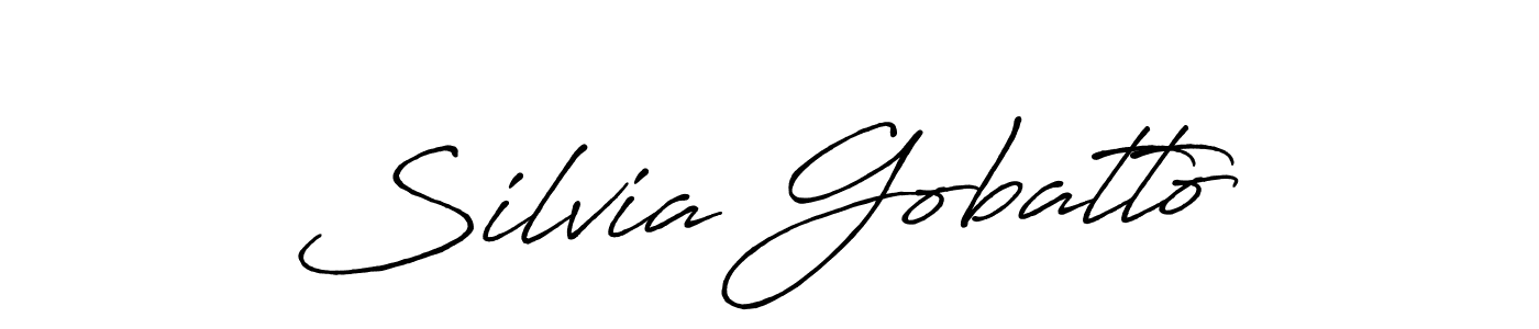 Create a beautiful signature design for name Silvia Gobatto. With this signature (Antro_Vectra_Bolder) fonts, you can make a handwritten signature for free. Silvia Gobatto signature style 7 images and pictures png