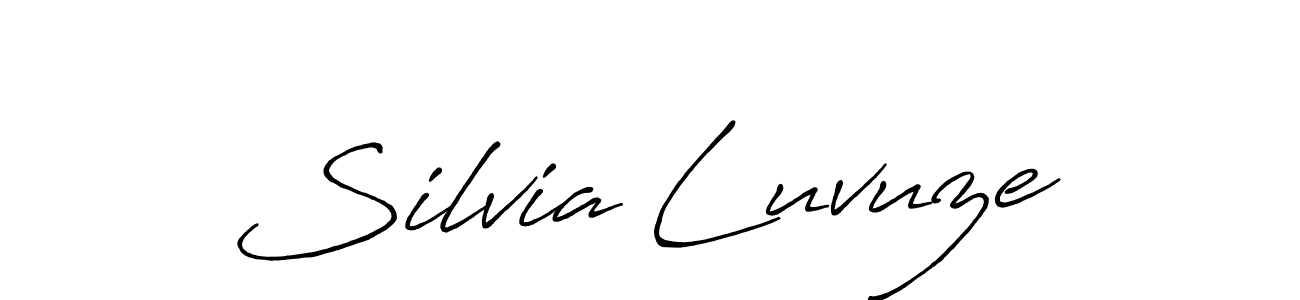 Silvia Luvuze stylish signature style. Best Handwritten Sign (Antro_Vectra_Bolder) for my name. Handwritten Signature Collection Ideas for my name Silvia Luvuze. Silvia Luvuze signature style 7 images and pictures png