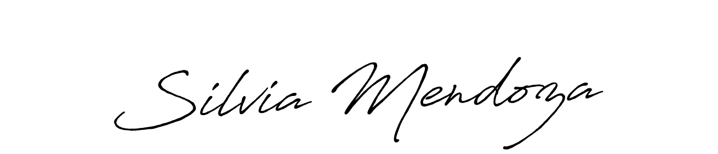 Use a signature maker to create a handwritten signature online. With this signature software, you can design (Antro_Vectra_Bolder) your own signature for name Silvia Mendoza. Silvia Mendoza signature style 7 images and pictures png