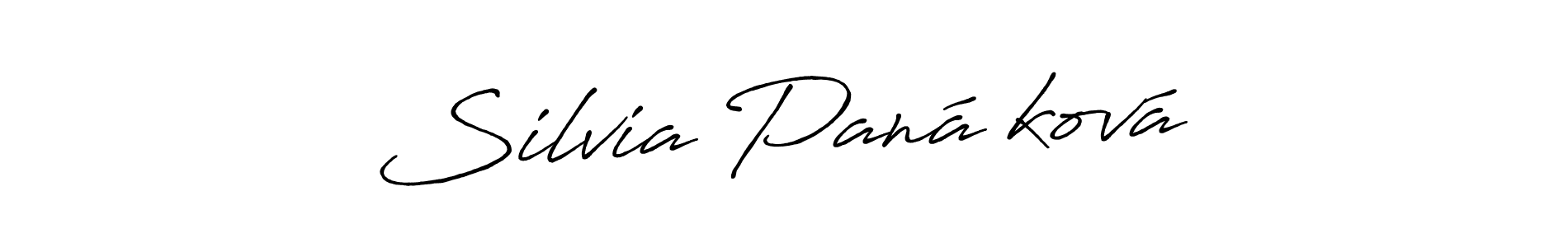 if you are searching for the best signature style for your name Silvia Panáčková. so please give up your signature search. here we have designed multiple signature styles  using Antro_Vectra_Bolder. Silvia Panáčková signature style 7 images and pictures png