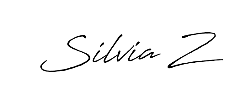 How to make Silvia Z name signature. Use Antro_Vectra_Bolder style for creating short signs online. This is the latest handwritten sign. Silvia Z signature style 7 images and pictures png