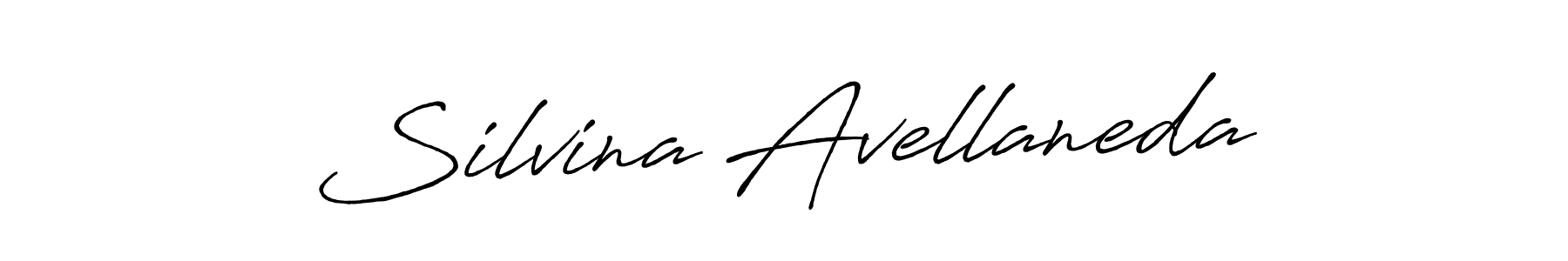 Design your own signature with our free online signature maker. With this signature software, you can create a handwritten (Antro_Vectra_Bolder) signature for name Silvina Avellaneda. Silvina Avellaneda signature style 7 images and pictures png