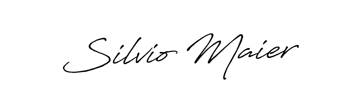 Use a signature maker to create a handwritten signature online. With this signature software, you can design (Antro_Vectra_Bolder) your own signature for name Silvio Maier. Silvio Maier signature style 7 images and pictures png