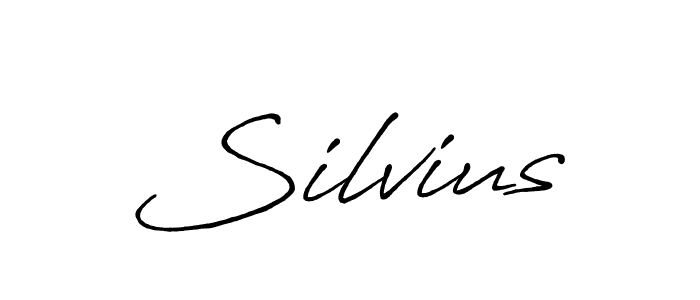 Make a beautiful signature design for name Silvius. With this signature (Antro_Vectra_Bolder) style, you can create a handwritten signature for free. Silvius signature style 7 images and pictures png