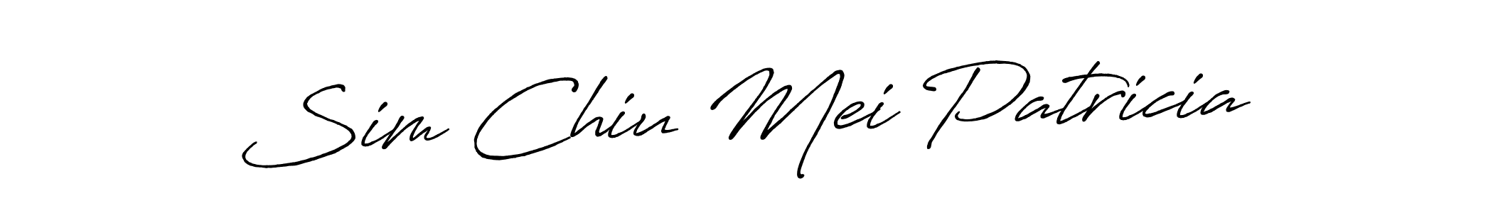 You should practise on your own different ways (Antro_Vectra_Bolder) to write your name (Sim Chiu Mei Patricia) in signature. don't let someone else do it for you. Sim Chiu Mei Patricia signature style 7 images and pictures png