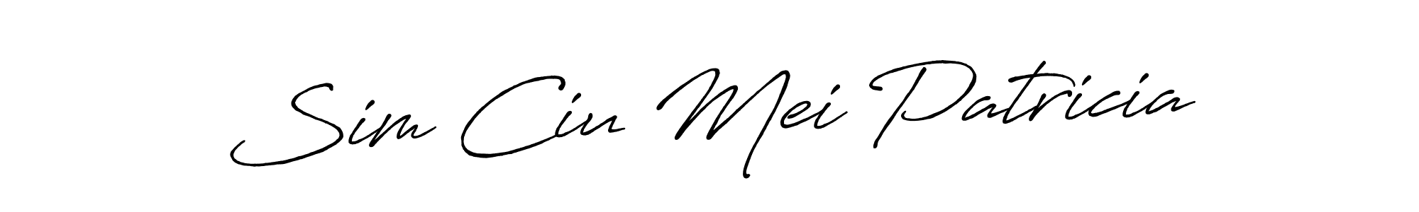 It looks lik you need a new signature style for name Sim Ciu Mei Patricia. Design unique handwritten (Antro_Vectra_Bolder) signature with our free signature maker in just a few clicks. Sim Ciu Mei Patricia signature style 7 images and pictures png