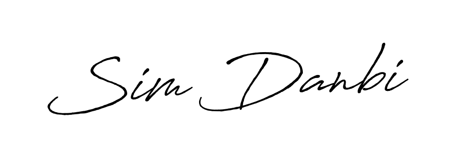 Create a beautiful signature design for name Sim Danbi. With this signature (Antro_Vectra_Bolder) fonts, you can make a handwritten signature for free. Sim Danbi signature style 7 images and pictures png
