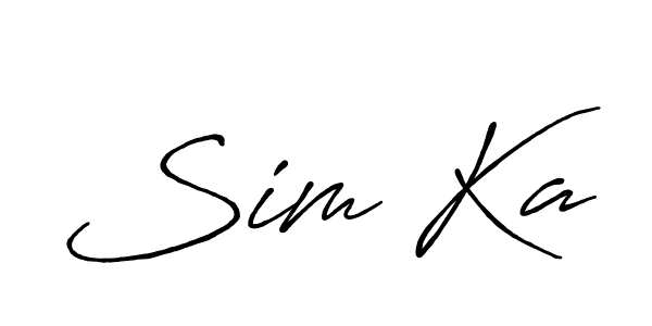 How to make Sim Ka signature? Antro_Vectra_Bolder is a professional autograph style. Create handwritten signature for Sim Ka name. Sim Ka signature style 7 images and pictures png