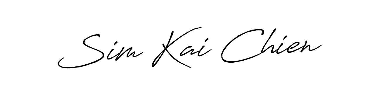 if you are searching for the best signature style for your name Sim Kai Chien. so please give up your signature search. here we have designed multiple signature styles  using Antro_Vectra_Bolder. Sim Kai Chien signature style 7 images and pictures png