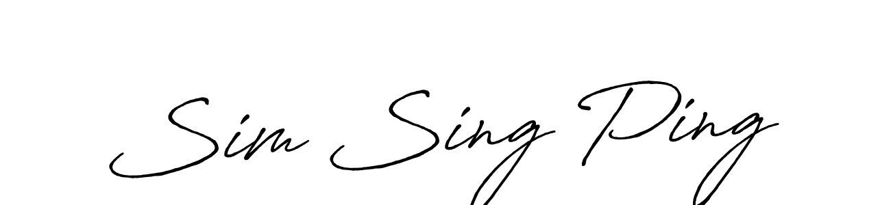 You should practise on your own different ways (Antro_Vectra_Bolder) to write your name (Sim Sing Ping) in signature. don't let someone else do it for you. Sim Sing Ping signature style 7 images and pictures png