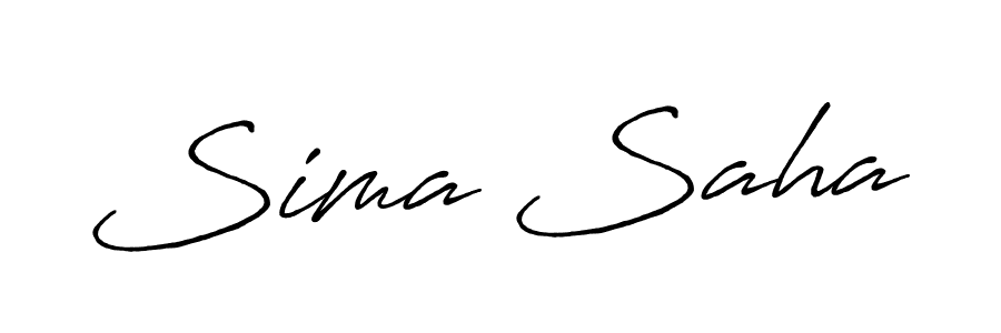 Sima Saha stylish signature style. Best Handwritten Sign (Antro_Vectra_Bolder) for my name. Handwritten Signature Collection Ideas for my name Sima Saha. Sima Saha signature style 7 images and pictures png
