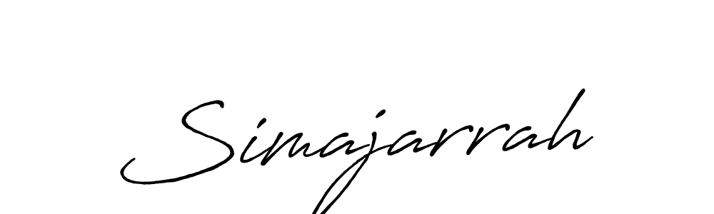 Make a beautiful signature design for name Simajarrah. With this signature (Antro_Vectra_Bolder) style, you can create a handwritten signature for free. Simajarrah signature style 7 images and pictures png
