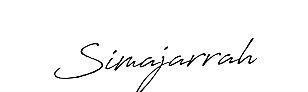 Make a beautiful signature design for name Simajarrah. With this signature (Antro_Vectra_Bolder) style, you can create a handwritten signature for free. Simajarrah signature style 7 images and pictures png