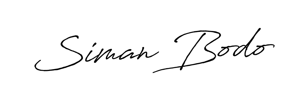 Once you've used our free online signature maker to create your best signature Antro_Vectra_Bolder style, it's time to enjoy all of the benefits that Siman Bodo name signing documents. Siman Bodo signature style 7 images and pictures png