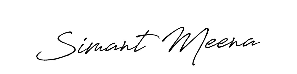 Make a beautiful signature design for name Simant Meena. Use this online signature maker to create a handwritten signature for free. Simant Meena signature style 7 images and pictures png