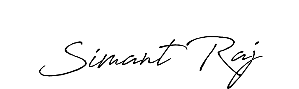 You should practise on your own different ways (Antro_Vectra_Bolder) to write your name (Simant Raj) in signature. don't let someone else do it for you. Simant Raj signature style 7 images and pictures png