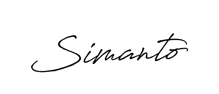 The best way (Antro_Vectra_Bolder) to make a short signature is to pick only two or three words in your name. The name Simanto include a total of six letters. For converting this name. Simanto signature style 7 images and pictures png