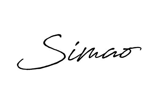 The best way (Antro_Vectra_Bolder) to make a short signature is to pick only two or three words in your name. The name Simao include a total of six letters. For converting this name. Simao signature style 7 images and pictures png