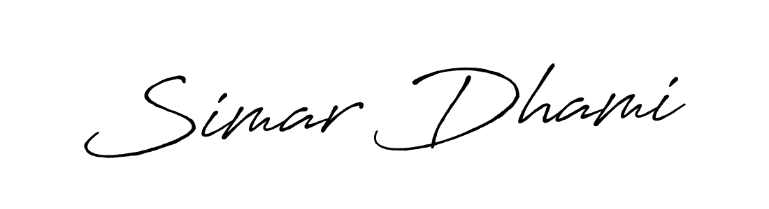 Antro_Vectra_Bolder is a professional signature style that is perfect for those who want to add a touch of class to their signature. It is also a great choice for those who want to make their signature more unique. Get Simar Dhami name to fancy signature for free. Simar Dhami signature style 7 images and pictures png