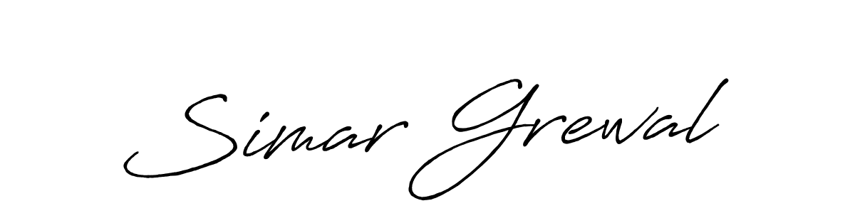 How to make Simar Grewal name signature. Use Antro_Vectra_Bolder style for creating short signs online. This is the latest handwritten sign. Simar Grewal signature style 7 images and pictures png