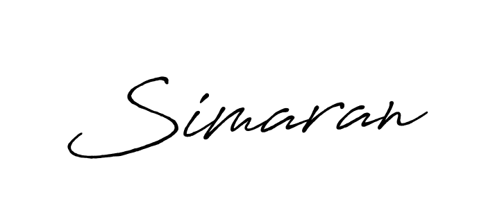 Simaran stylish signature style. Best Handwritten Sign (Antro_Vectra_Bolder) for my name. Handwritten Signature Collection Ideas for my name Simaran. Simaran signature style 7 images and pictures png