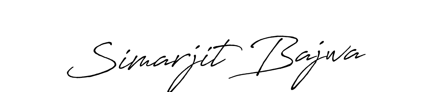 Create a beautiful signature design for name Simarjit Bajwa. With this signature (Antro_Vectra_Bolder) fonts, you can make a handwritten signature for free. Simarjit Bajwa signature style 7 images and pictures png