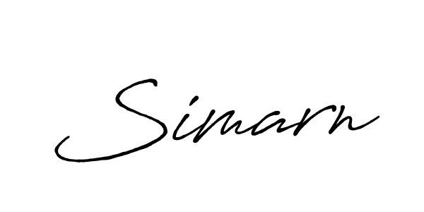 Make a beautiful signature design for name Simarn. With this signature (Antro_Vectra_Bolder) style, you can create a handwritten signature for free. Simarn signature style 7 images and pictures png