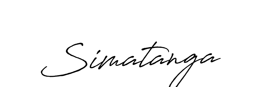 Use a signature maker to create a handwritten signature online. With this signature software, you can design (Antro_Vectra_Bolder) your own signature for name Simatanga. Simatanga signature style 7 images and pictures png