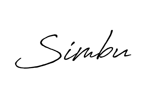 Design your own signature with our free online signature maker. With this signature software, you can create a handwritten (Antro_Vectra_Bolder) signature for name Simbu. Simbu signature style 7 images and pictures png