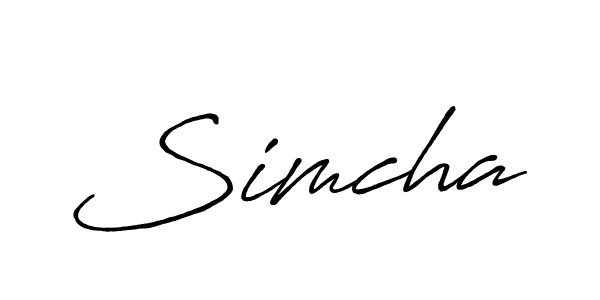 Simcha stylish signature style. Best Handwritten Sign (Antro_Vectra_Bolder) for my name. Handwritten Signature Collection Ideas for my name Simcha. Simcha signature style 7 images and pictures png