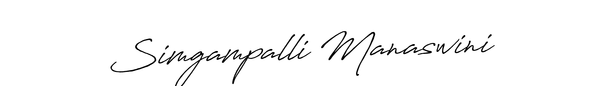 How to Draw Simgampalli Manaswini signature style? Antro_Vectra_Bolder is a latest design signature styles for name Simgampalli Manaswini. Simgampalli Manaswini signature style 7 images and pictures png