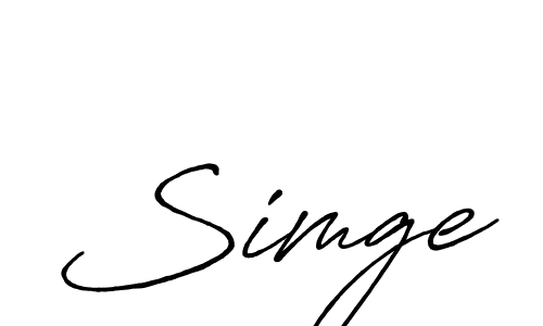 Create a beautiful signature design for name Simge. With this signature (Antro_Vectra_Bolder) fonts, you can make a handwritten signature for free. Simge signature style 7 images and pictures png