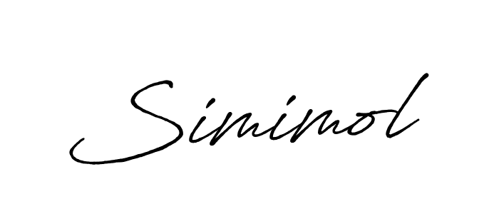 Create a beautiful signature design for name Simimol. With this signature (Antro_Vectra_Bolder) fonts, you can make a handwritten signature for free. Simimol signature style 7 images and pictures png