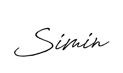 Make a beautiful signature design for name Simin. Use this online signature maker to create a handwritten signature for free. Simin signature style 7 images and pictures png