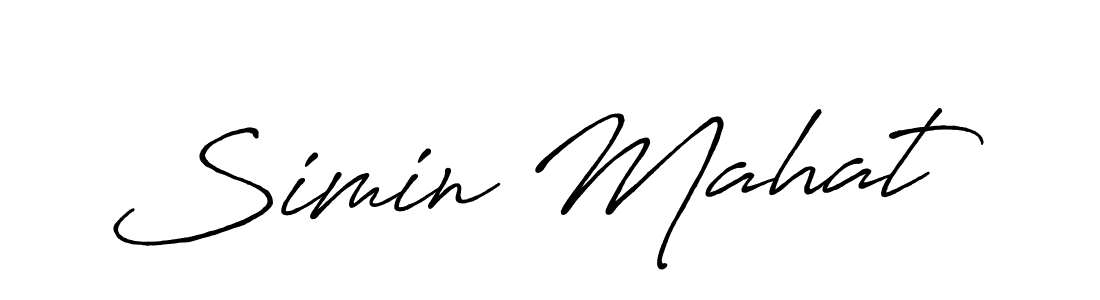 if you are searching for the best signature style for your name Simin Mahat. so please give up your signature search. here we have designed multiple signature styles  using Antro_Vectra_Bolder. Simin Mahat signature style 7 images and pictures png