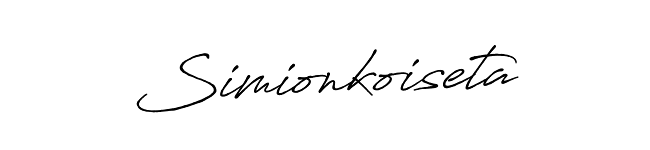 How to Draw Simionkoiseta signature style? Antro_Vectra_Bolder is a latest design signature styles for name Simionkoiseta. Simionkoiseta signature style 7 images and pictures png