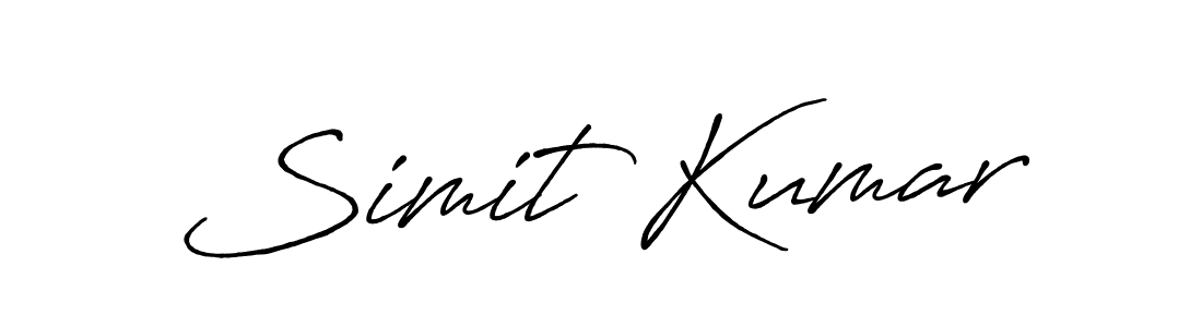 How to make Simit Kumar name signature. Use Antro_Vectra_Bolder style for creating short signs online. This is the latest handwritten sign. Simit Kumar signature style 7 images and pictures png
