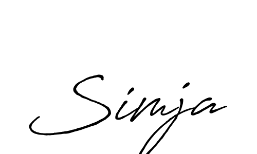 The best way (Antro_Vectra_Bolder) to make a short signature is to pick only two or three words in your name. The name Simja include a total of six letters. For converting this name. Simja signature style 7 images and pictures png