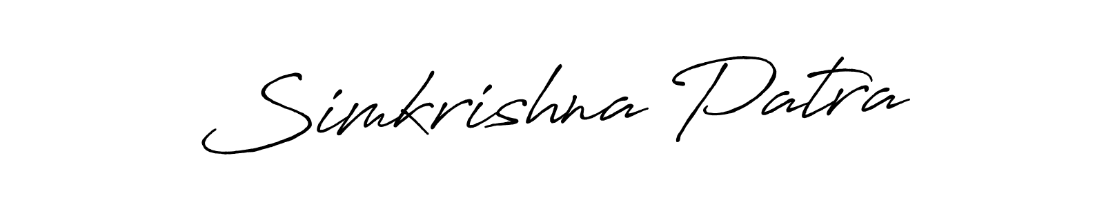 Also You can easily find your signature by using the search form. We will create Simkrishna Patra name handwritten signature images for you free of cost using Antro_Vectra_Bolder sign style. Simkrishna Patra signature style 7 images and pictures png
