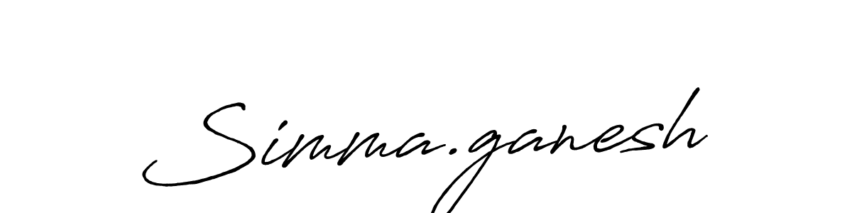 Also we have Simma.ganesh name is the best signature style. Create professional handwritten signature collection using Antro_Vectra_Bolder autograph style. Simma.ganesh signature style 7 images and pictures png