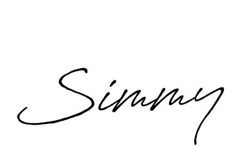 How to make Simmy signature? Antro_Vectra_Bolder is a professional autograph style. Create handwritten signature for Simmy name. Simmy signature style 7 images and pictures png