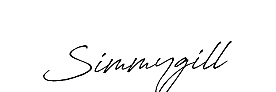 Design your own signature with our free online signature maker. With this signature software, you can create a handwritten (Antro_Vectra_Bolder) signature for name Simmygill. Simmygill signature style 7 images and pictures png